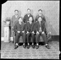 Portrait of six Chinese men