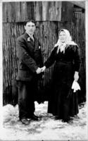 Doukhobor man and woman holding hands