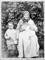 Doukhobor woman and two children