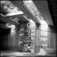 Totem poles and long houses at the University of British Columbia