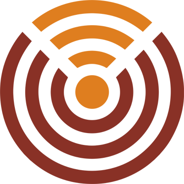 SpokenWeb logo depicting three nested rings with a cutaway on the top that looks like a radio wave s